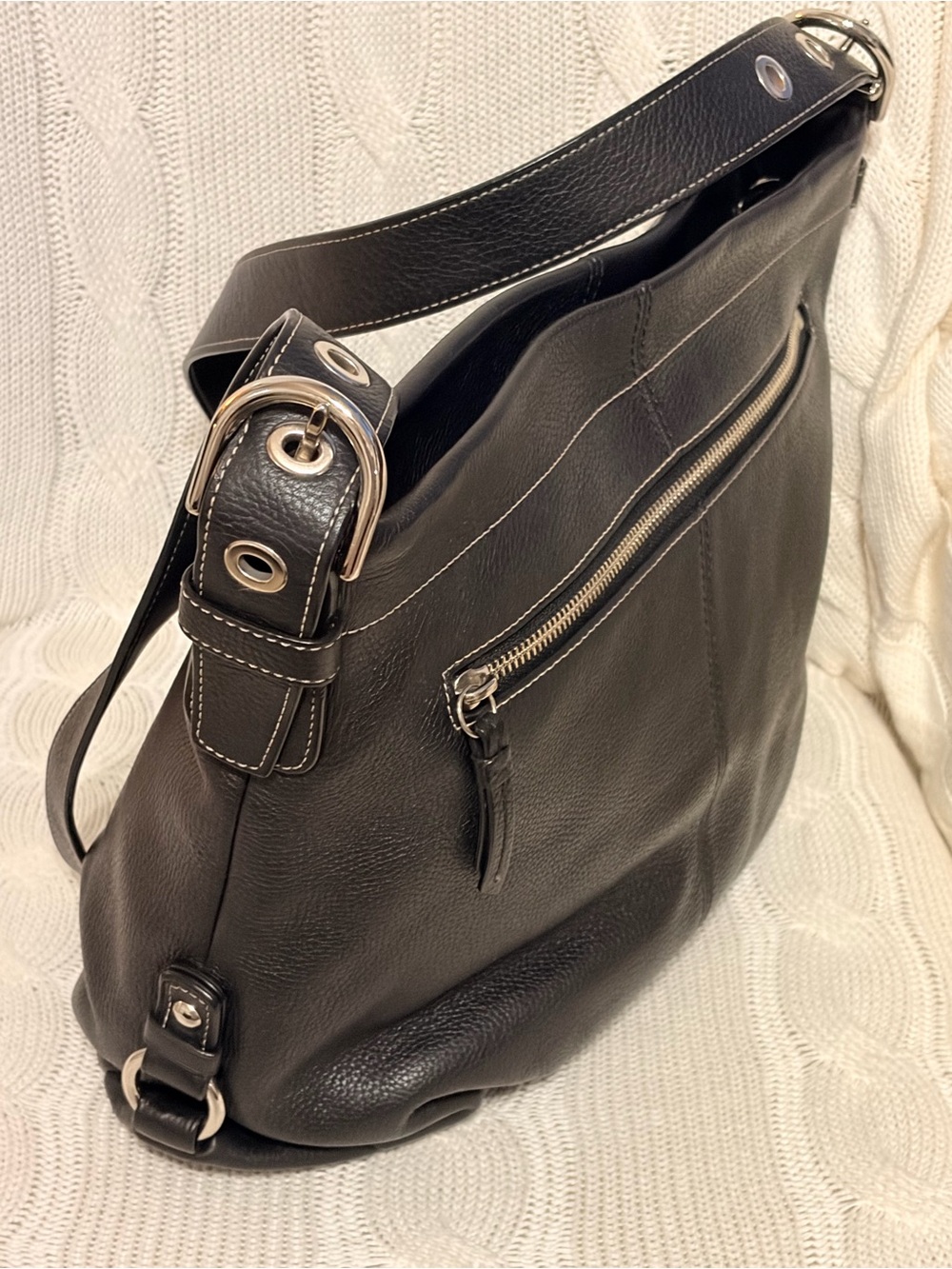Coach Classic Black Leather SoHo Hobo Bag - Picture 10 of 11